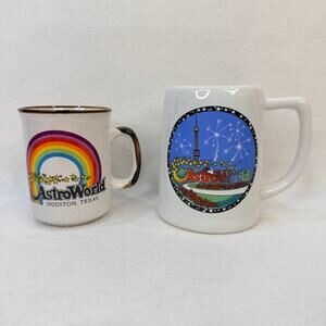 Vintage Astroworld Collectible Souvenier Mug Stein Rainbow Astroneedle Fireworks